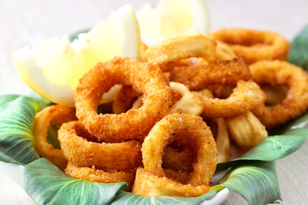 Crumbed calamari Fabulous Catering